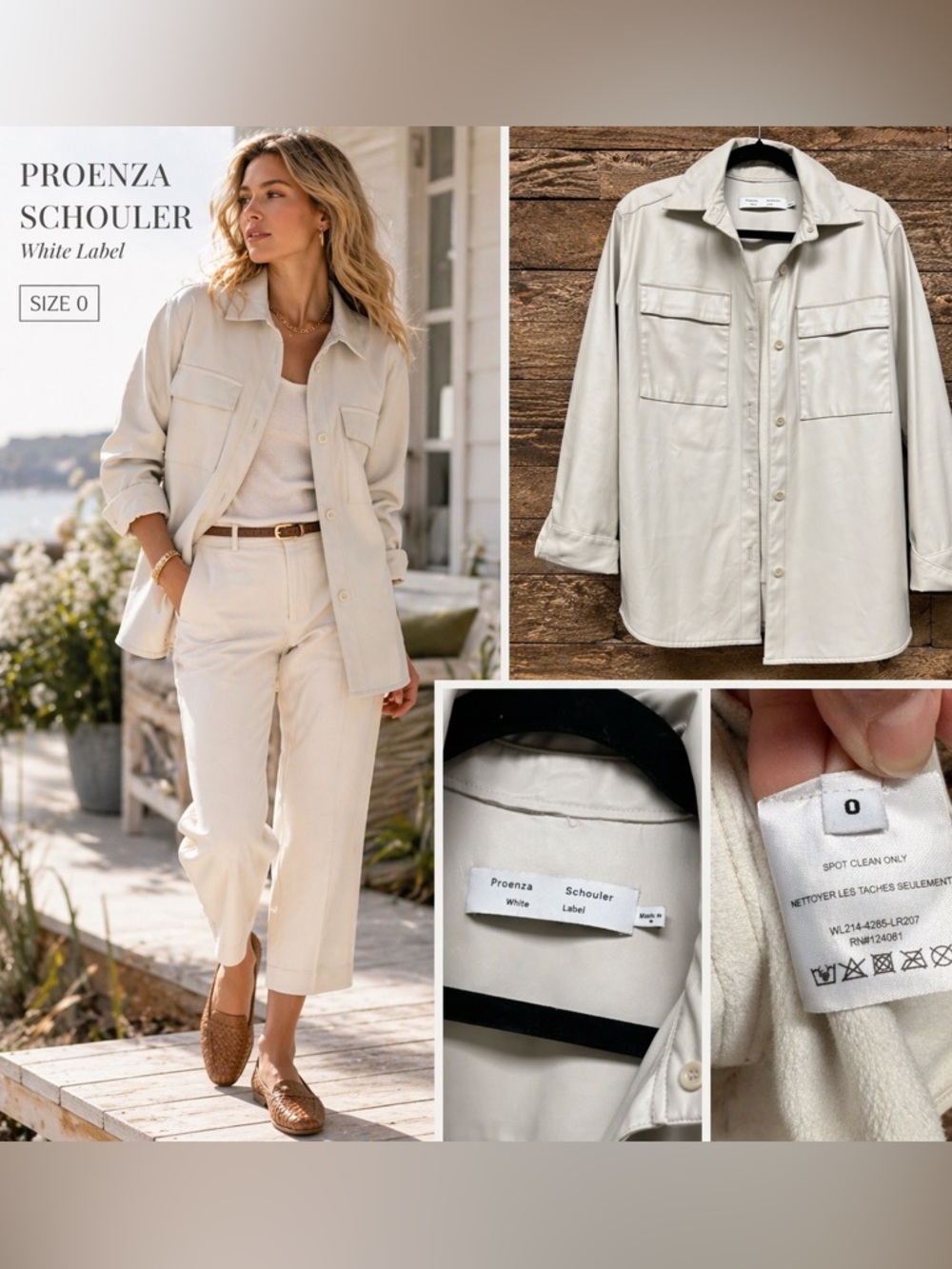 Proenza Schouler White Label Cream Utility Jacket